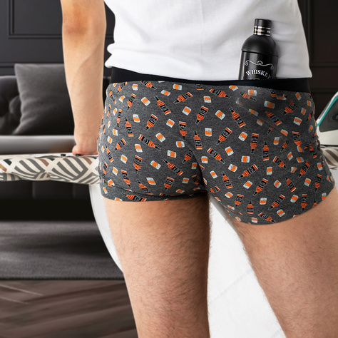 Boxer da uomo Whisky in bottiglia SOXO | Idea regalo | giorno del ragazzo | Mutandine di cotone