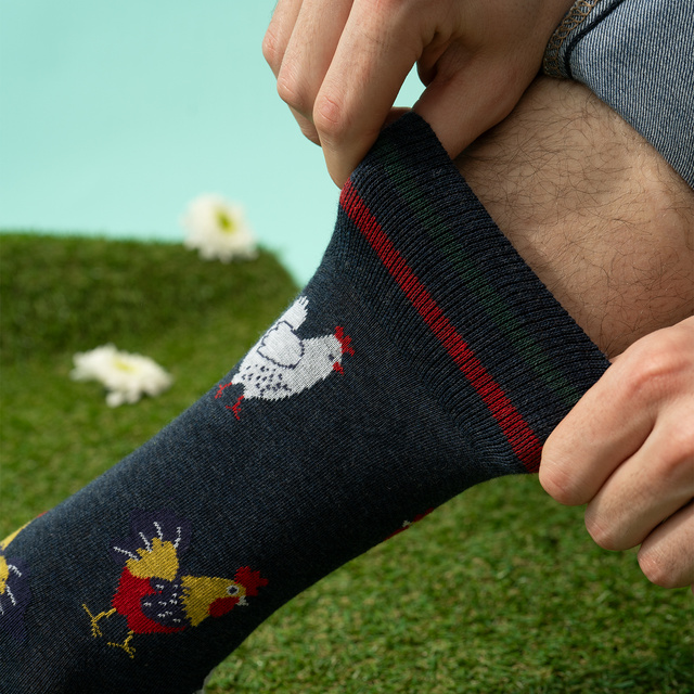 Calzini Colorati da Uomo SOXO Uova di Campagna - 3 paia