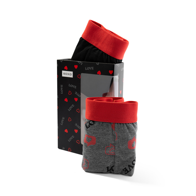 Set di 2x boxer SOXO per un regalo per lui in cotone