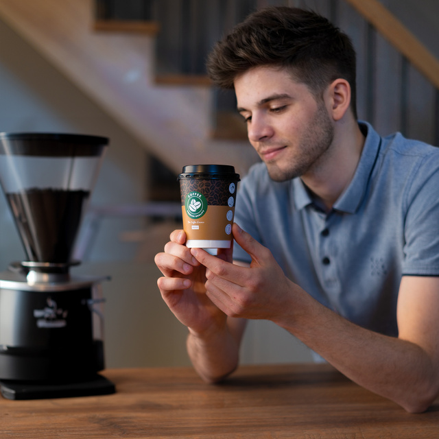 Calze da uomo Soxo caffè in tazza