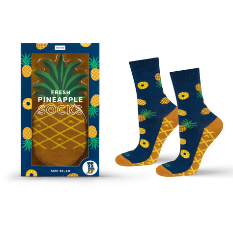 Calzini SOXO da donna e da uomo | Ananas in scatola | Idea regalo divertente | Unisex