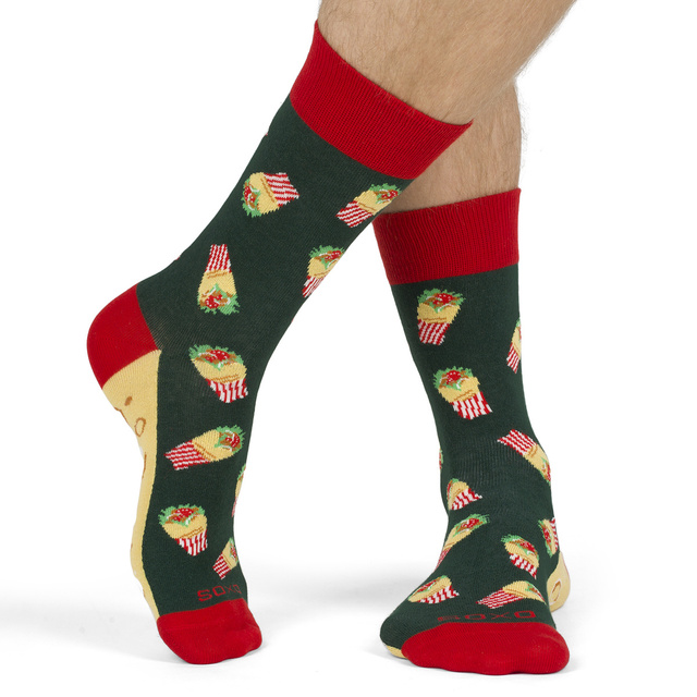 3 calzini da uomo | Hamburger nel pacchetto | Kebab nella confezione | regalo divertente per lui