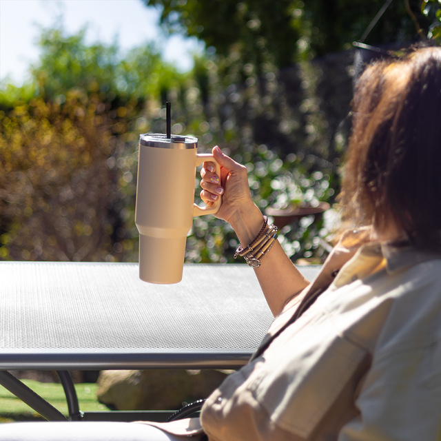 Tazza termica Momo Way da 1200 ml, beige