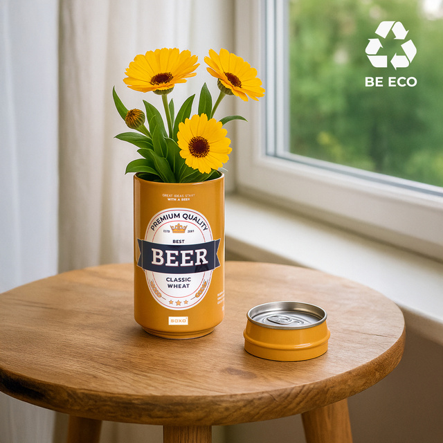 Set di 4 calzini da uomo colorati SOXO GOOD STUFF birra divertente in una lattina per un regalo