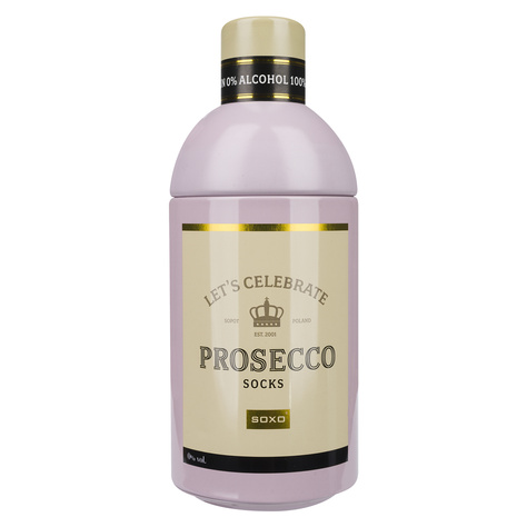 Calze da donna SOXO GOOD STUFF divertenti Prosecco in bottiglia regalo