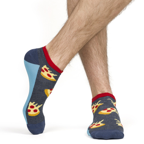 Set di 2x Piedi da uomo colorati SOXO GOOD STUFF pizza in cotone 