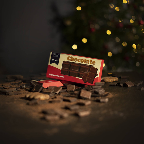 Set di calzini da donna SOXO barretta di cioccolato e borsa dell'acqua calda natalizia pinguino | regalo di Natale