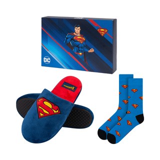 Set di 1x calzini colorati SOXO Superman e 1x pantofole da uomo Superman