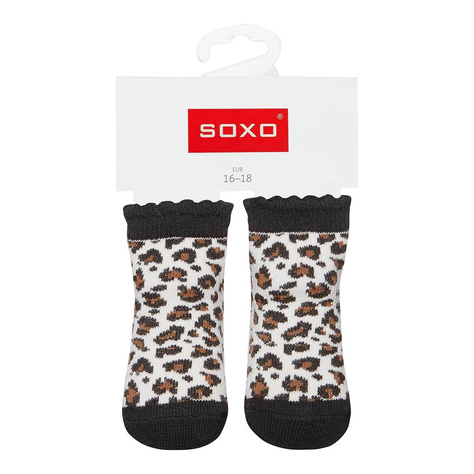 Calzini leopardo SOXO - nero / marrone