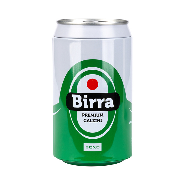 Calzini colorati da uomo SOXO GOOD STUFF | birra in lattina | regalo per un uomo