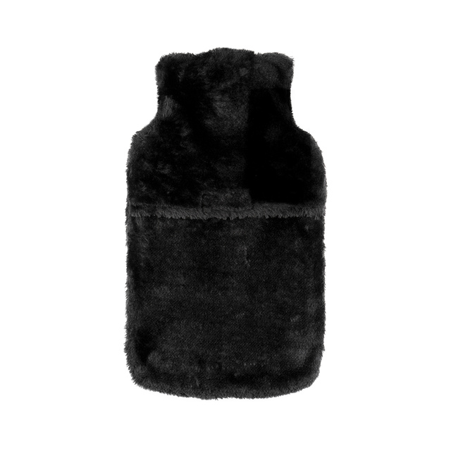 Scaldabagno SOXO nero per borsa dell'acqua calda con custodia in peluche Idea regalo BATMAN GRANDE 1,8l
