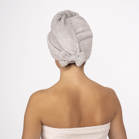 MOMO WAY Turbante da bagno grigio