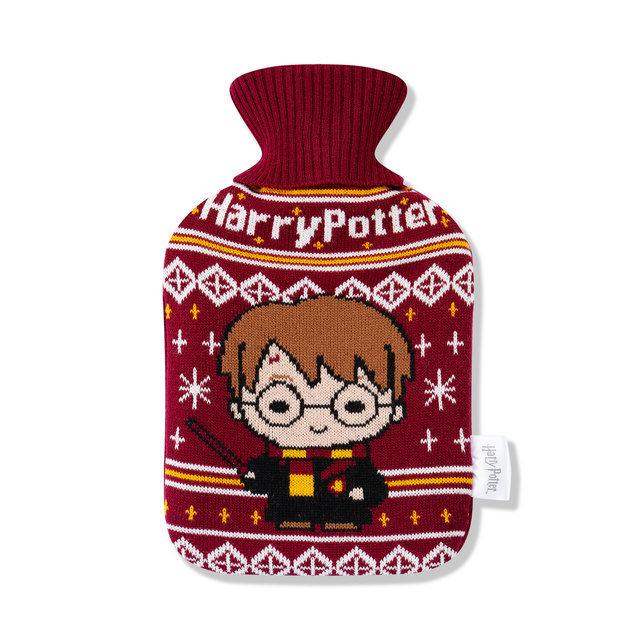 Borraccia dell'acqua calda di Harry Potter Originale, concessa in licenza da Warner Bros., scaldavivande con copertina in peluche 1 L