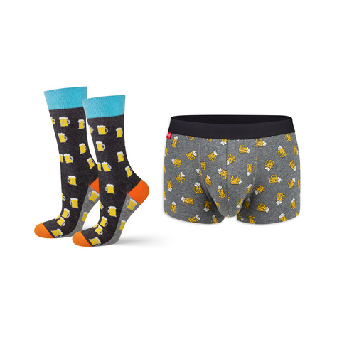 Boxer da uomo in lattina di birra e calzini da uomo in lattina SOXO - regalo divertente per un uomo