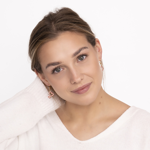 Orecchini SOXO | set di orecchini albero di Natale | Biscotto Ludek | Canne di Natale | idea regalo per lei | Natale