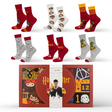 Calendario dell'Avvento Harry Potter | idea regalo per lei | giorno di San Nicola | Set di 6 calzini da donna SOXO