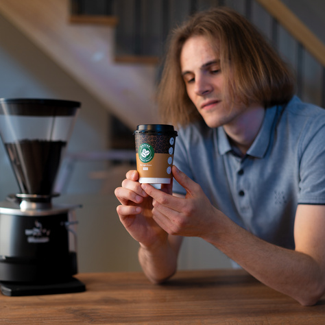 Calze da uomo Soxo caffè in tazza