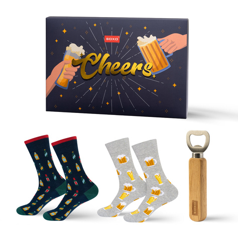 Set di calzini da uomo SOXO Cheers – 2 paia e un apribottiglie