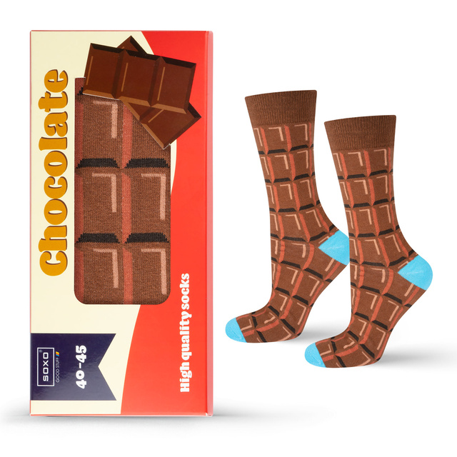 Calzini regalo da uomo SOXO | tavoletta di cioccolato | Regalo divertente