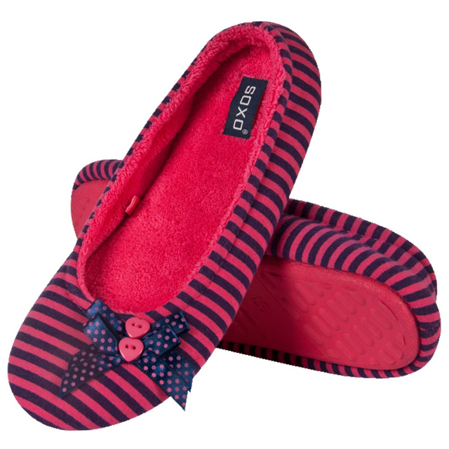 SOXO ballerine da donna con fiocco e bottoni