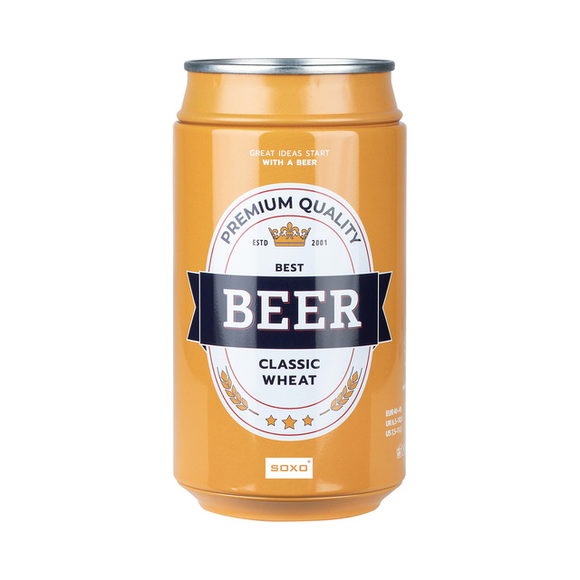 Calzini colorati da uomo SOXO GOOD STUFF, divertente birra scura, affumicata in lattina