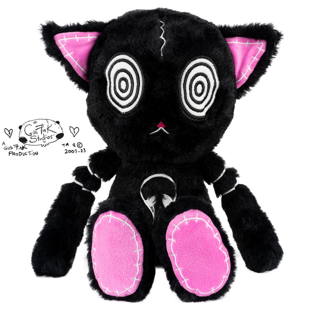 Gus Fink, gatto nero mascotte HypnoCat Plushie Pal