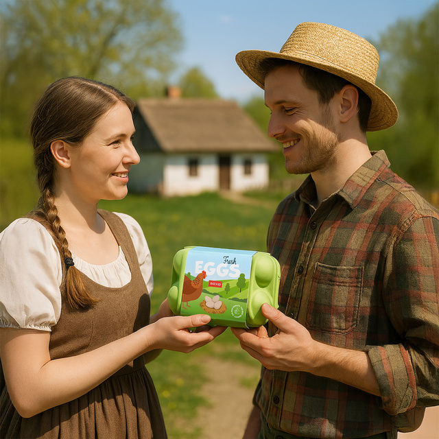 Calzini Colorati da Uomo SOXO Uova di Campagna - 3 paia