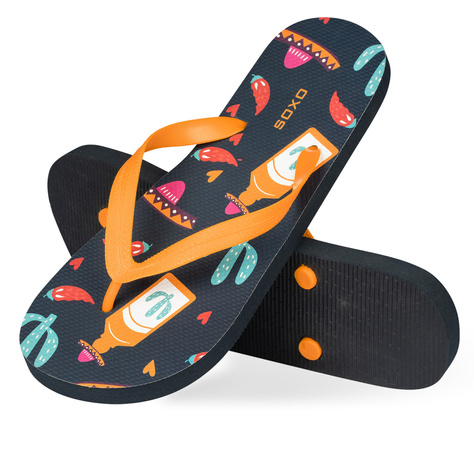 Comfort Donna Uomo SOXO Beach Flip Flops | Allegro Teqila e Messico | Ideale per vacanze al mare e in piscina