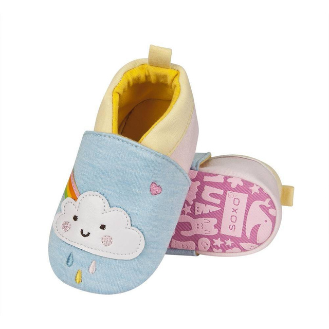 Pantofole SOXO blu con sole e nuvola