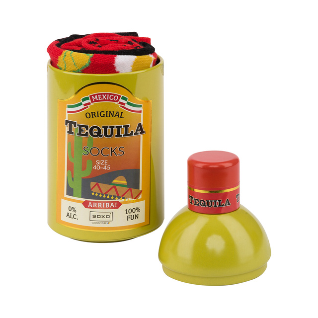 Calzini colorati SOXO GOOD STUFF Tequila in una bottiglia