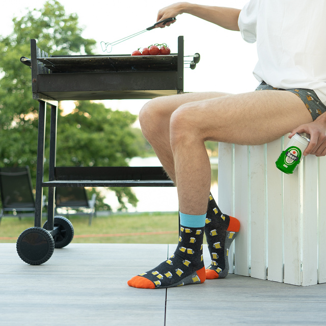 Calzini colorati da uomo SOXO GOOD STUFF divertenti birra in lattina