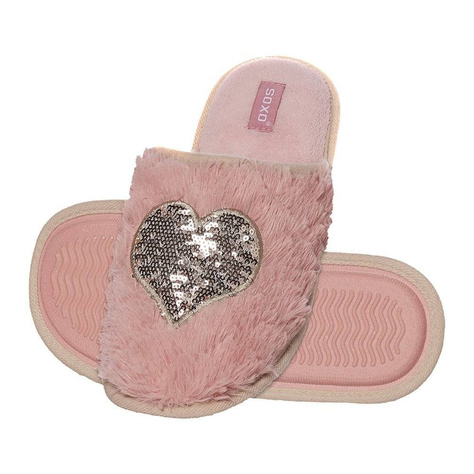 SOXO Pantofole da donna 'Sequin cuore' rosa