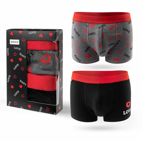 Set di 2x boxer SOXO per un regalo per lui in cotone