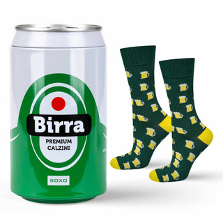 Calzini colorati da uomo SOXO GOOD STUFF | birra in lattina | regalo per un uomo