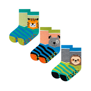 Set di 3 calzini colorati per bambini SOXO animali