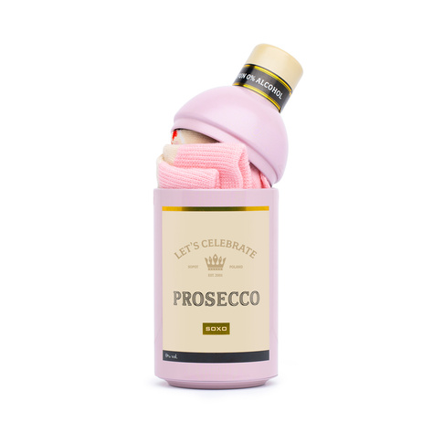 Calze da donna SOXO GOOD STUFF divertenti Prosecco in bottiglia regalo