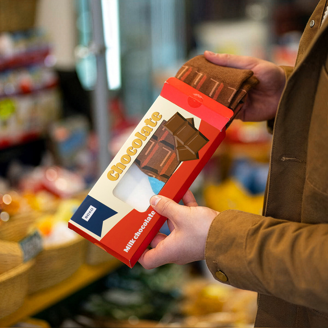 Calzini regalo da uomo SOXO | tavoletta di cioccolato | Regalo divertente