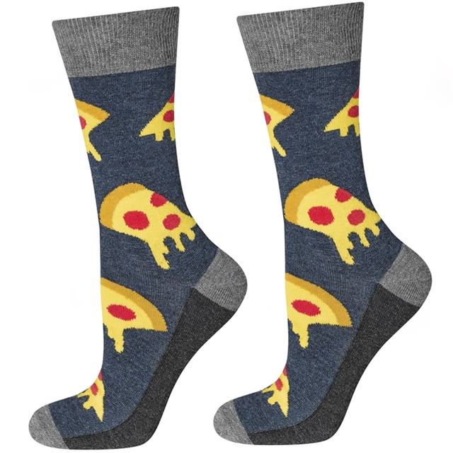 Set di 4 calzini da uomo SOXO GOOD STUFF in scatola per pizza