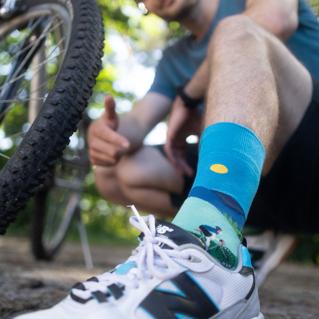 Calzini colorati da uomo SOXO ciclismo - 5 paia 