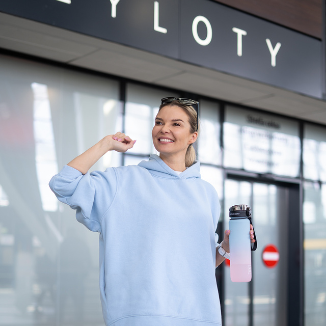 MOMO WAY Borraccia blu e rosa | ideale per i viaggi | BPA free | Tritan