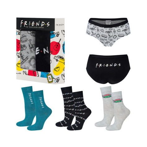 Set 2x mutandine da donna SOXO Friends e 3x calze da donna Friends | regalo per lei