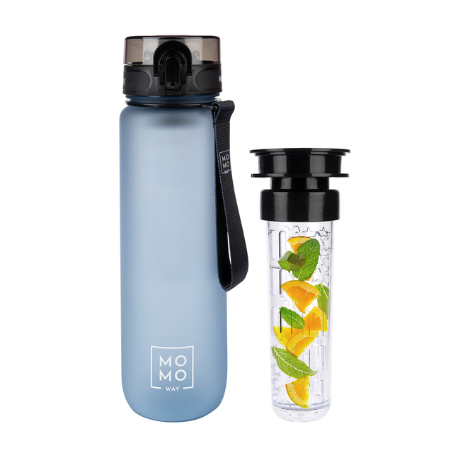 MOMO WAY Borraccia grigia | idea regalo | BPA free | Tritan