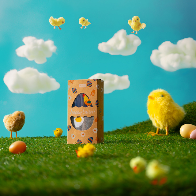 Calzini SOXO da uomo con uovo e galletto in confezione - 2 paia