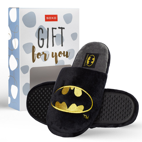 Pantofole da uomo SOXO Batman DC Comics | in una confezione regalo