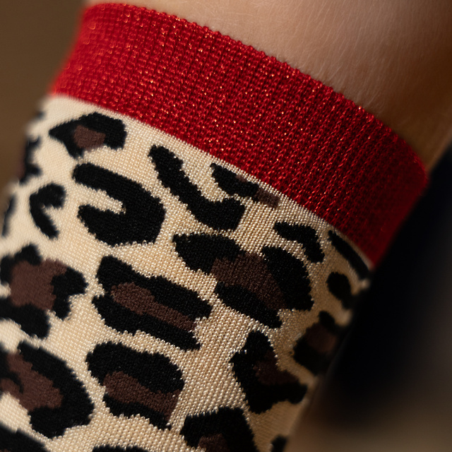 Calze da donna SOXO Leopard classic in confezione - 3 paia