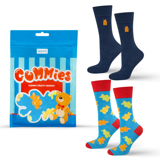 Set di 2x calze Soxo da uomo con gelatina