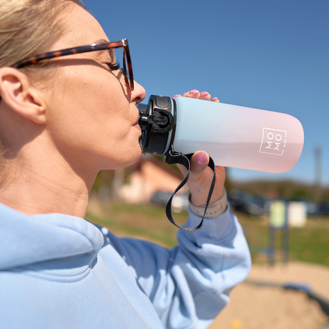 MOMO WAY Borraccia blu e rosa | ideale per i viaggi | BPA free | Tritan