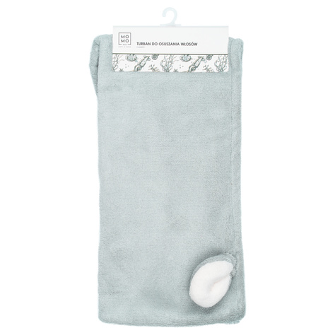 MOMO WAY turbante da bagno grigio orsetto asciugamano 