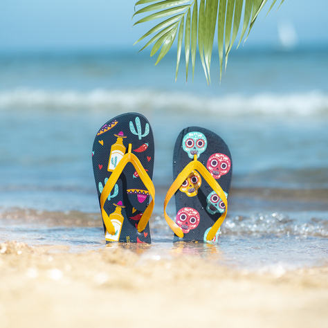 Comfort Donna Uomo SOXO Beach Flip Flops | Allegro Teqila e Messico | Ideale per vacanze al mare e in piscina