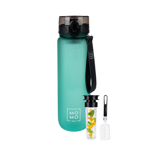 MOMO WAY Borraccia verde | resistente e pratica | BPA free | Tritan